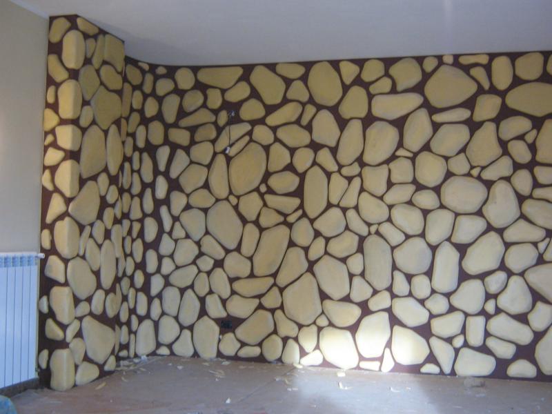 Stranolegno design: creazioni in polistirolo, sculture, sfere in ... Parete finto muro
